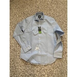 Joseph Abboud New  Men Sz 16 34/35  Dress Shirt Light Blue Slim Fit Cotton Blend